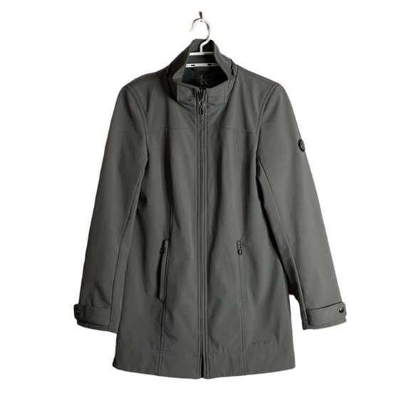 Calvin Klein Jackets & Blazers - Calvin Klein Women's Grey 4-Way Stretch Soft Shell Jacket